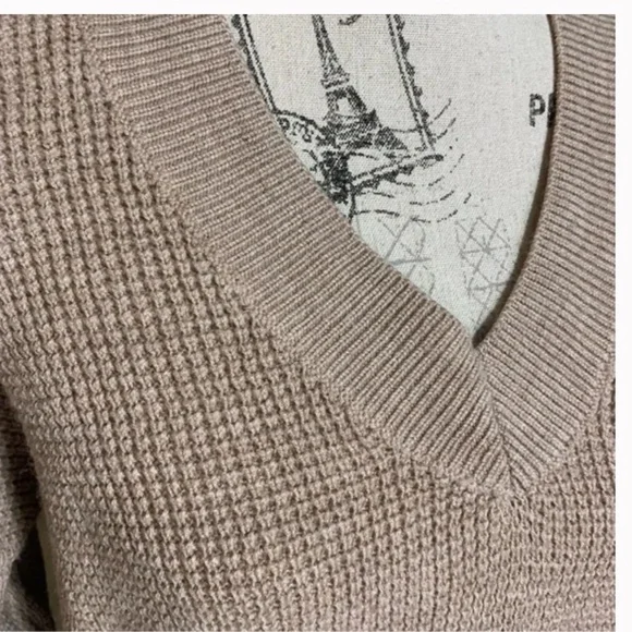 Kersh M Wool rich Blend V-neck Waffle Knit Sweater - Picture 2 of 7